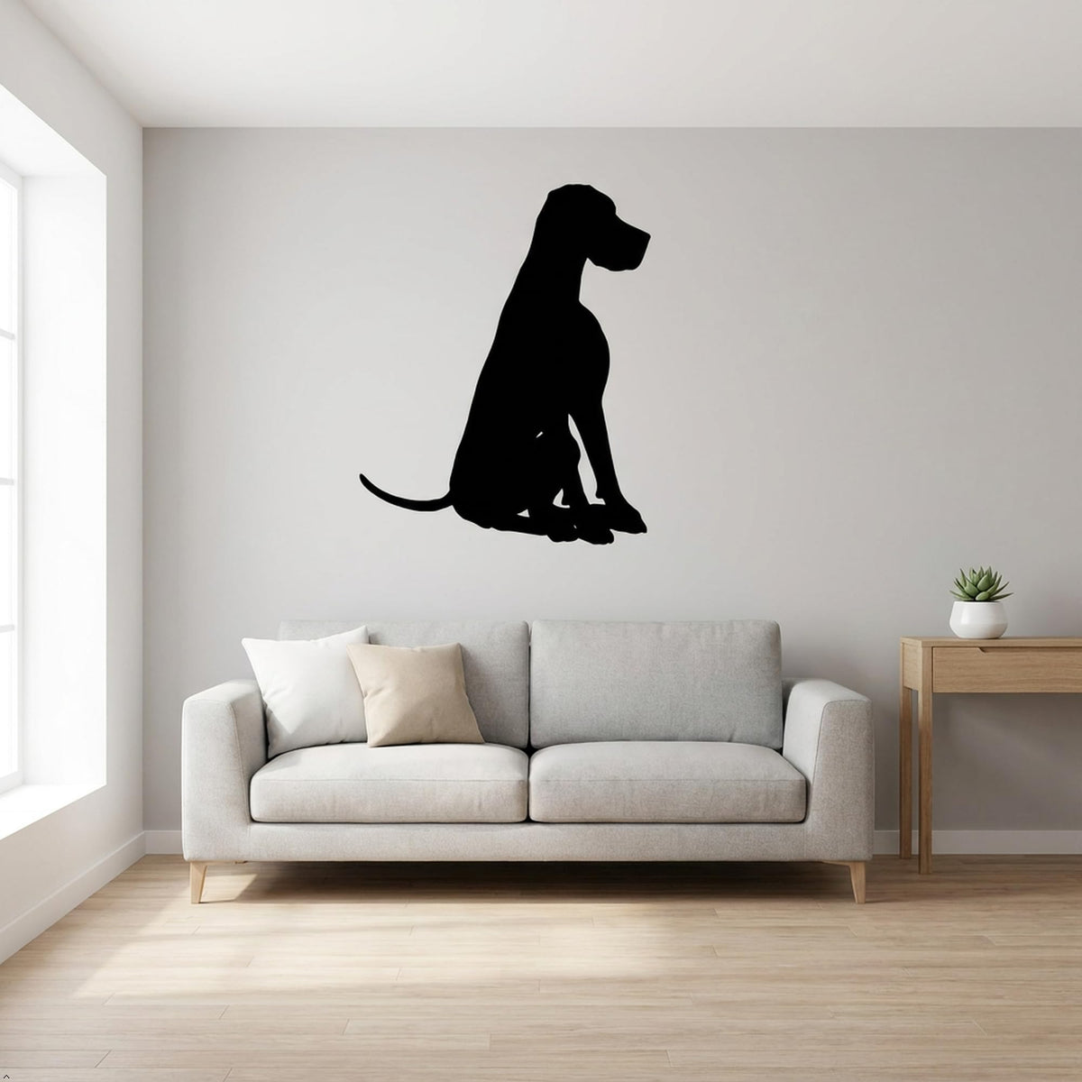 Picniva Great Dane Style 8A Removable Vinyl Wall Decal