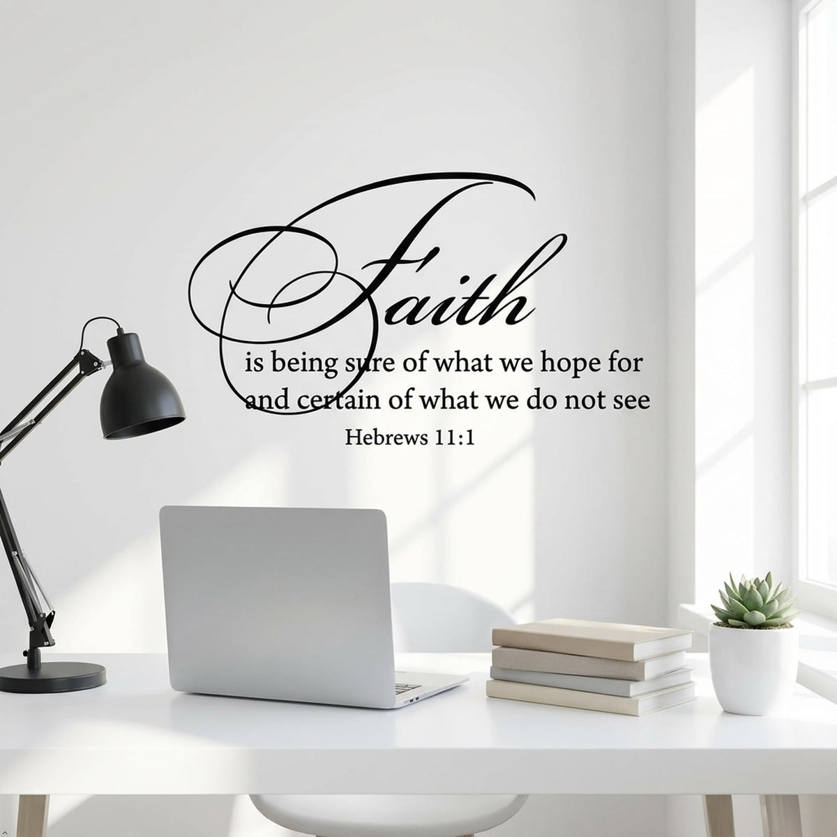Decaltor Hebrews 11:1 Faith Vinyl Wall Decal