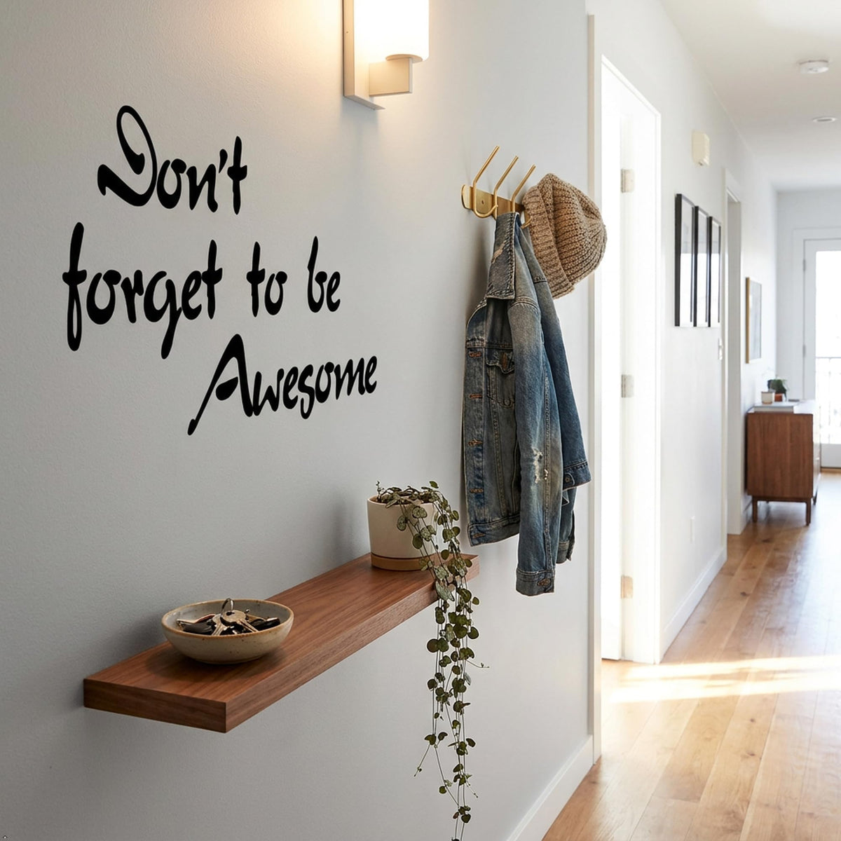 Picniva Don t Forget to be Awesome Vinyl Wall Decal Quote Decor (Black, 40''Width)