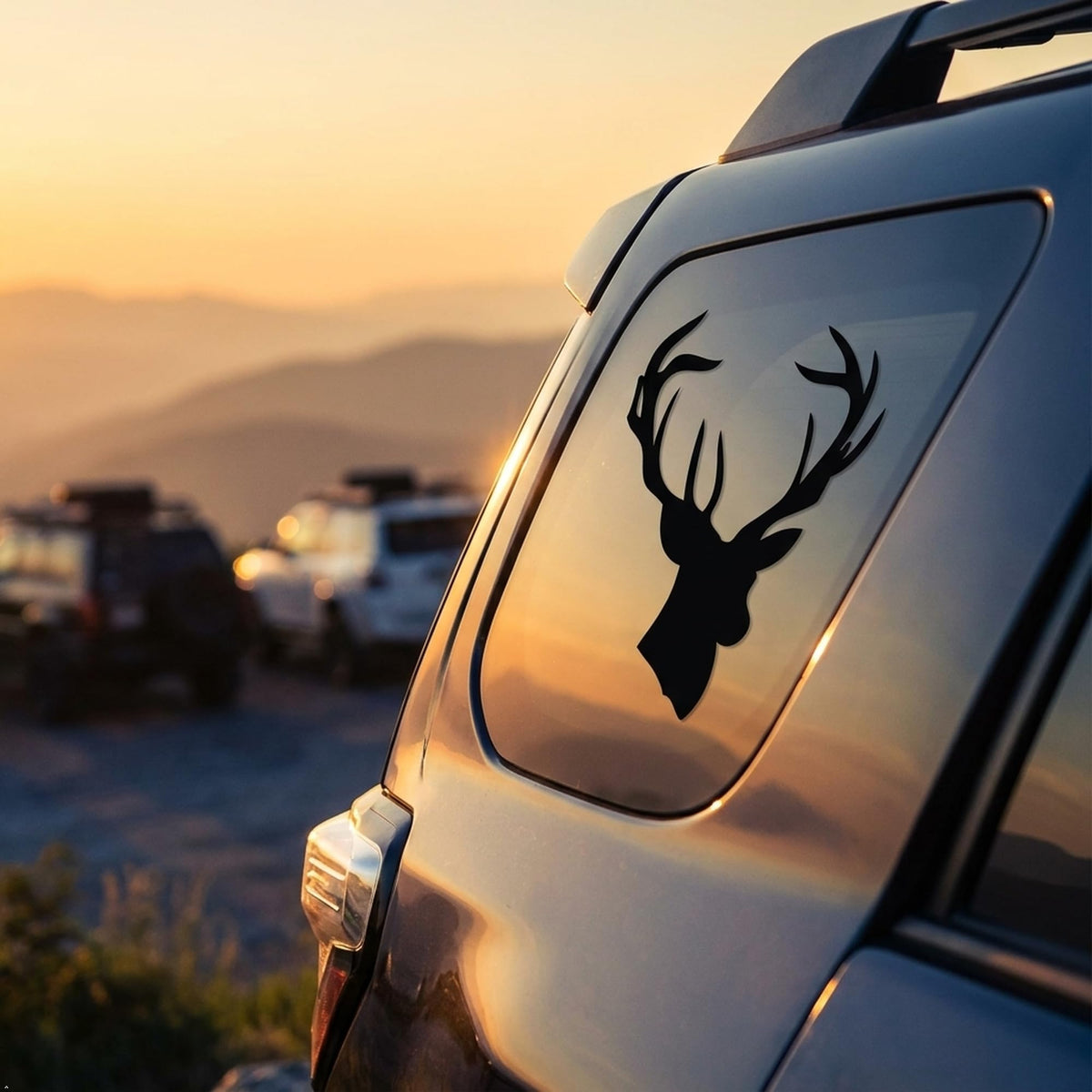 Decaltor Deer Head Wildlife Vinyl Decal for Car Window Laptop