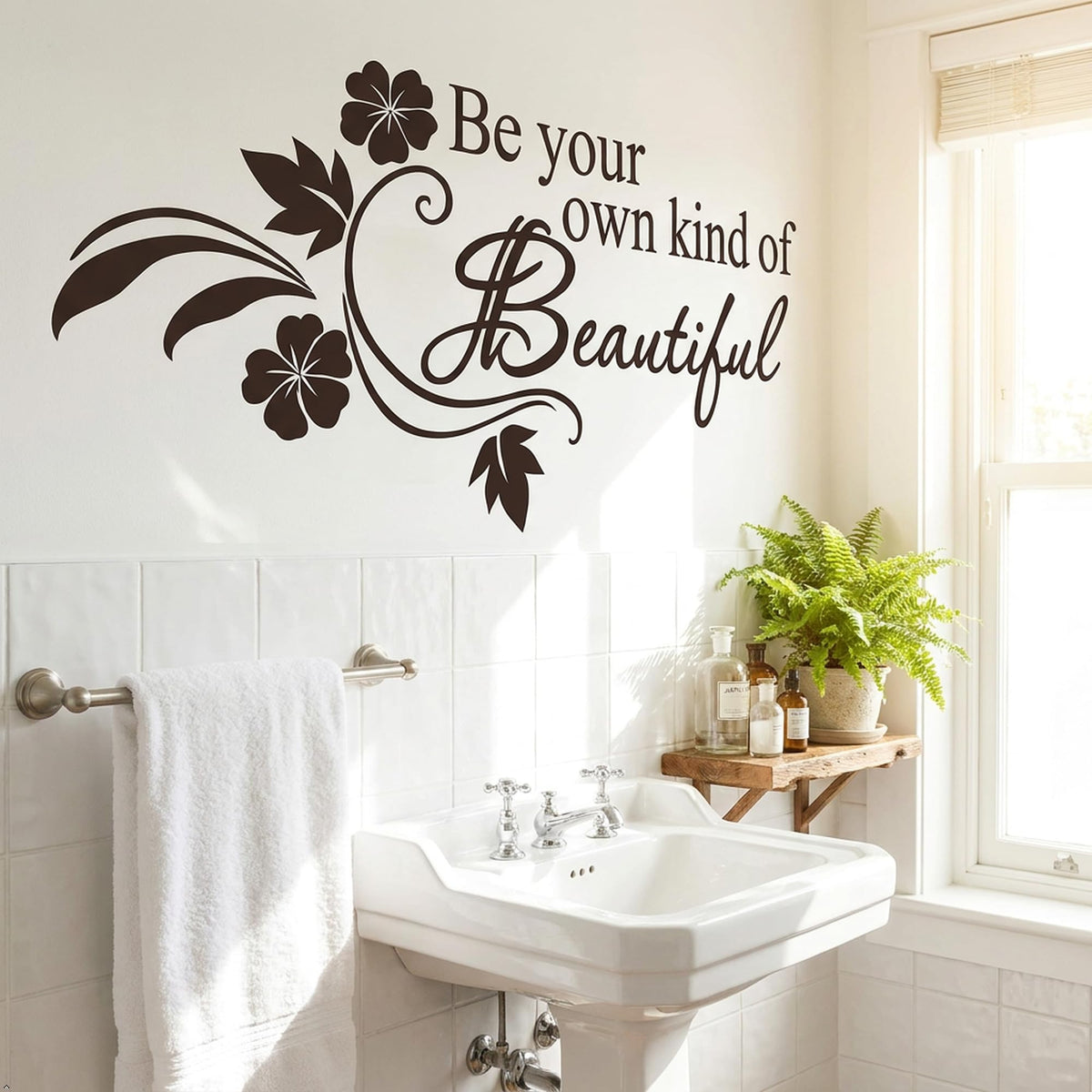 Picniva Be Your Own Kind of Beautiful Wall Decal, Black