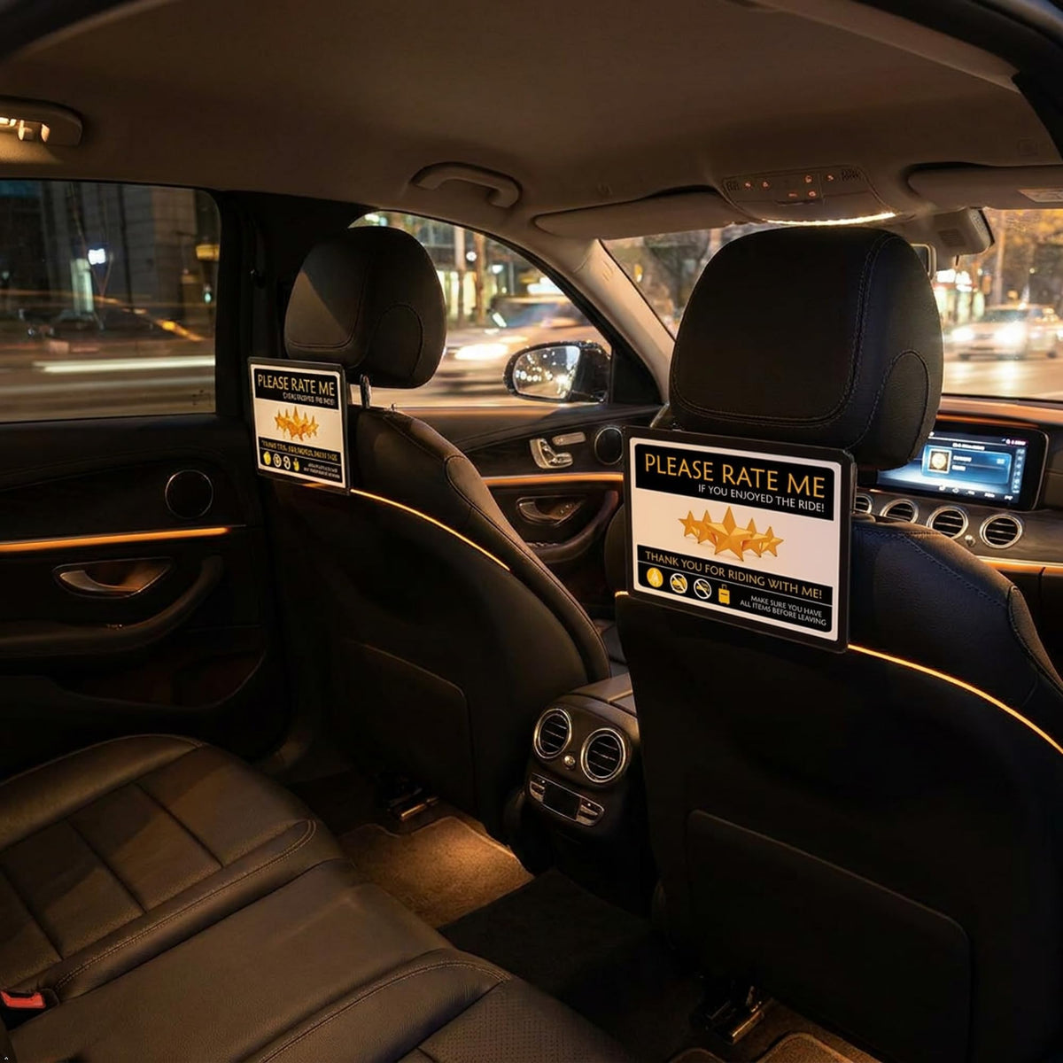 Picniva Please Rate Me Taxi Stickers, Two Pack