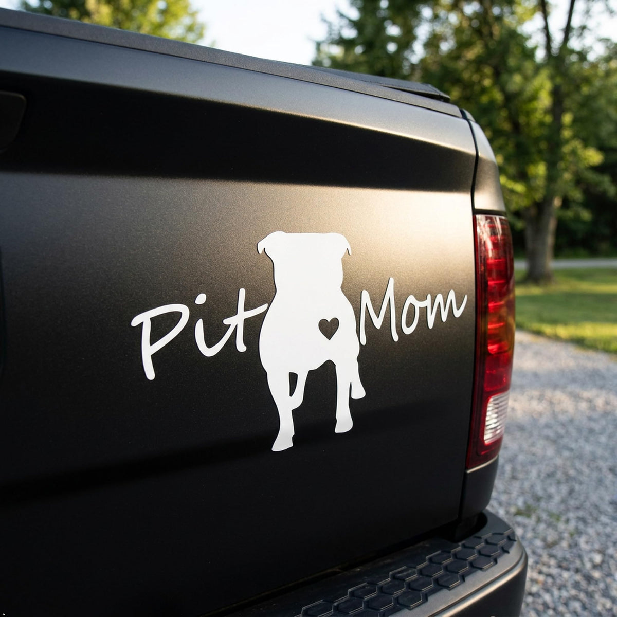 Decaltor Pit Bull Pit Mom 5 in Vinyl Decal for Laptop Bumper Wall
