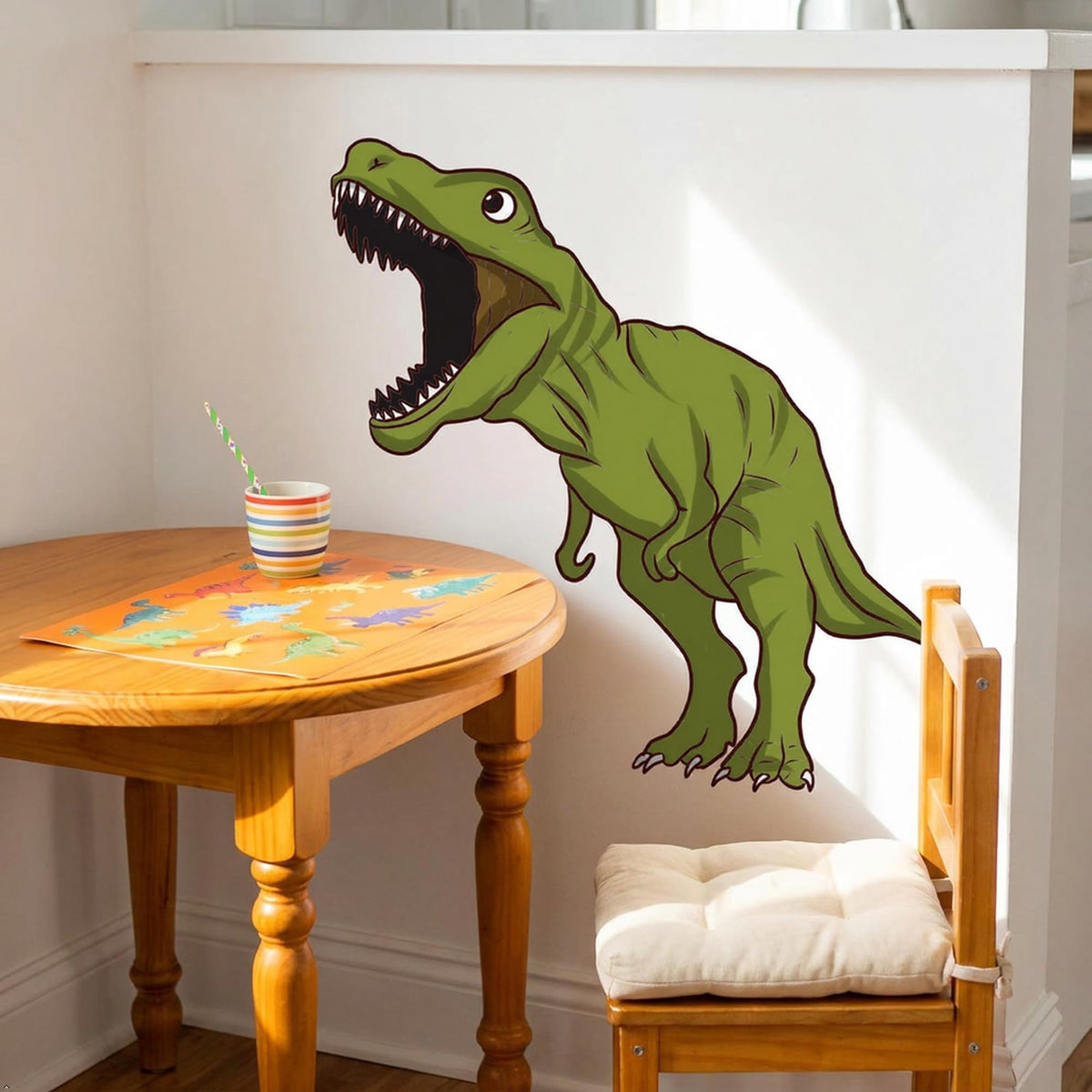 Picniva Large 22-Inch Dinosaur Wall Decals Peel and Stick Nursery Decor(
