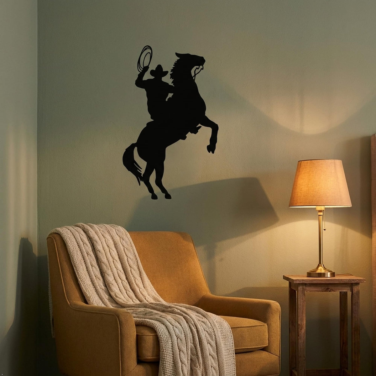Picniva Horse Rider Type 25 Removable Vinyl Wall Decal - Color: horse rider type25