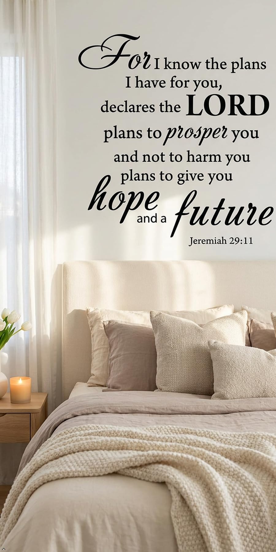 Decaltor Jeremiah 29:11 Bible Vinyl Wall Decal Christian Decor