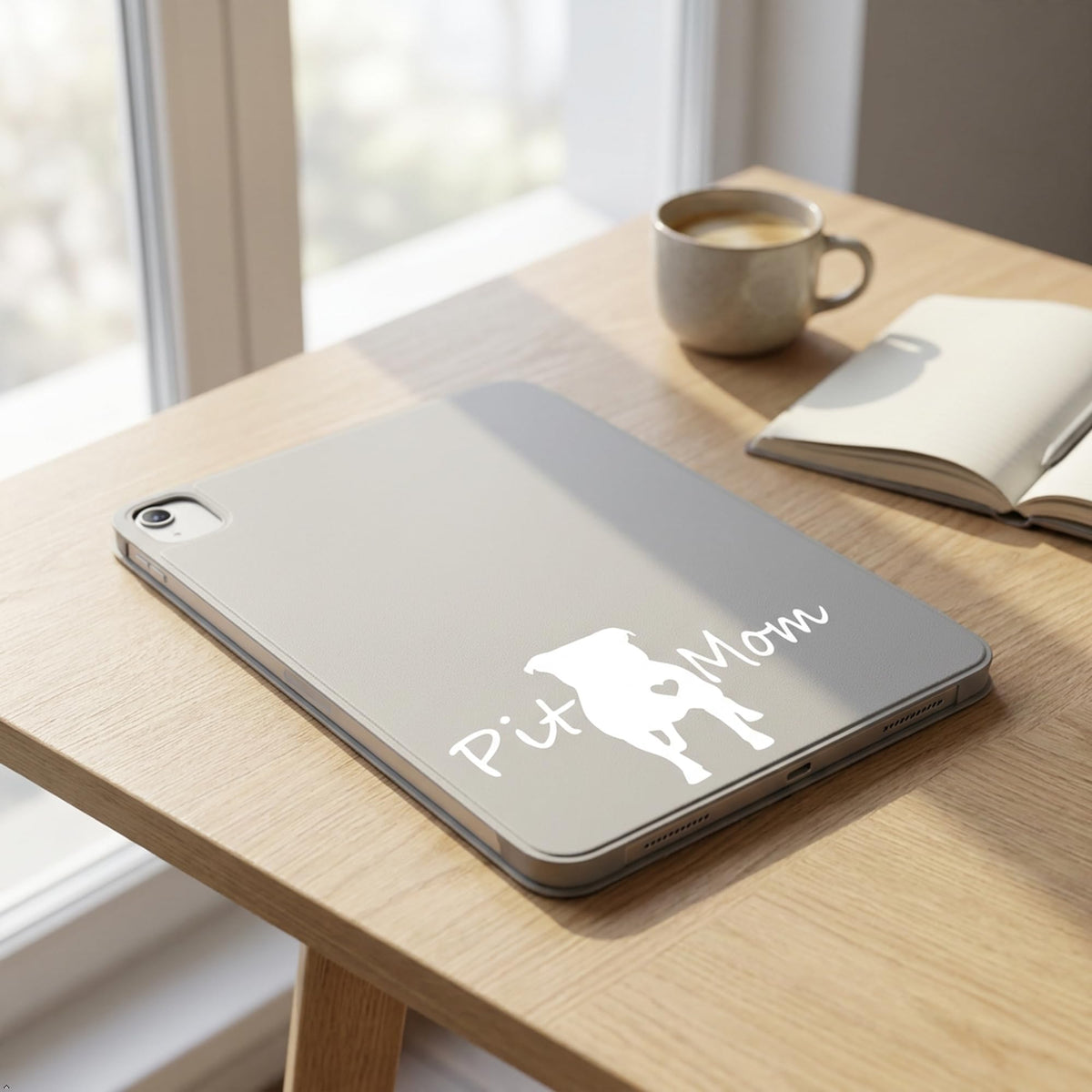 Decaltor Pit Bull Pit Mom 5 in Vinyl Decal for Laptop Bumper Wall