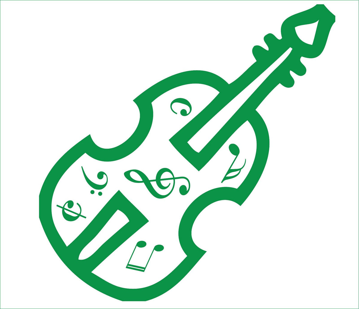 Picniva Violin Music Notes Wall Decal for Musicians