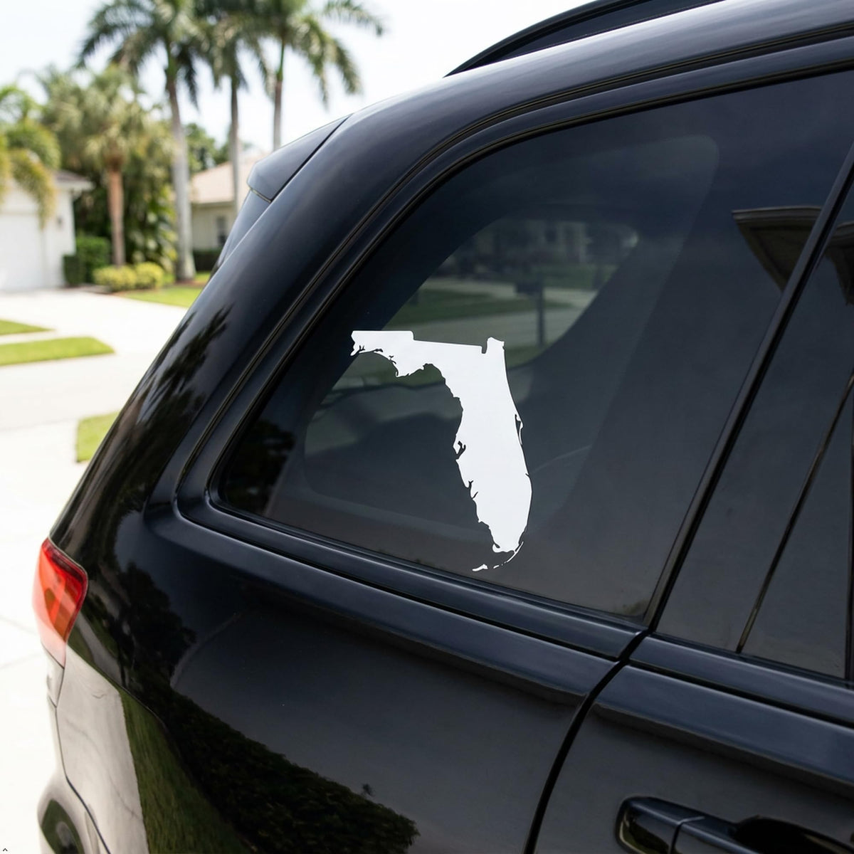 Picniva Florida State Map Removable Vinyl Wall Decal, Black, 3 in Wide - Color: black - Size: 3 inches
