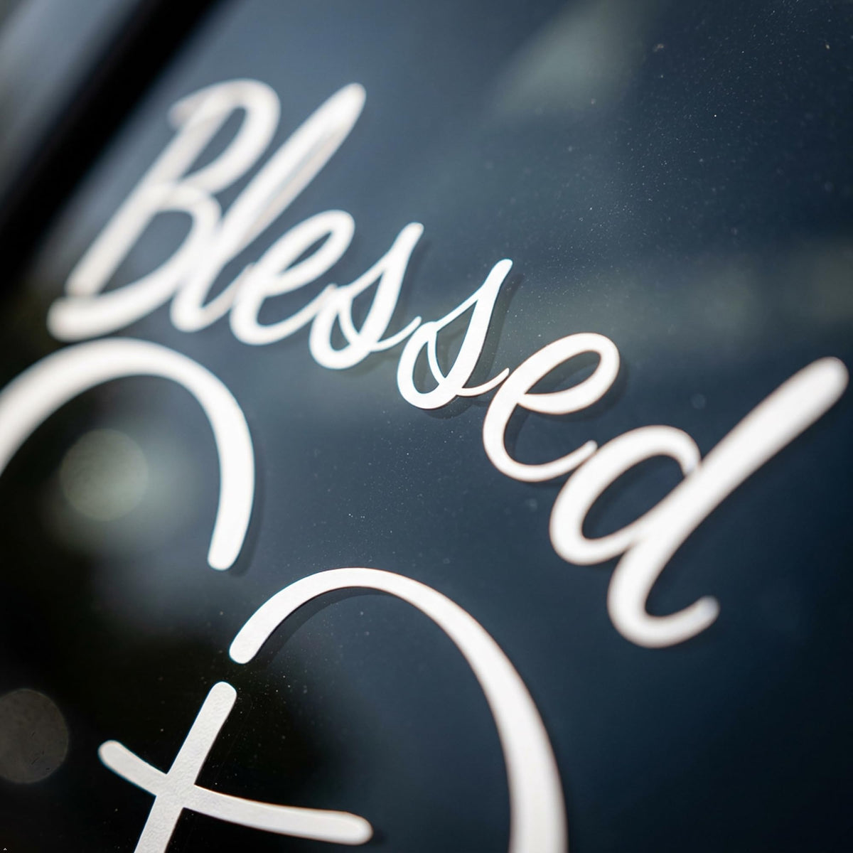 Decaltor Blessed Cross Heart Vinyl Decal