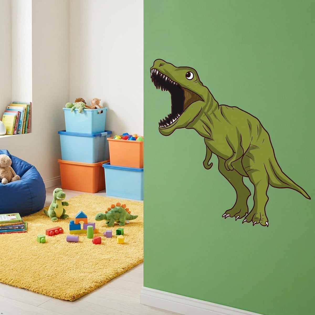 Picniva Large 22-Inch Dinosaur Wall Decals Peel and Stick Nursery Decor(