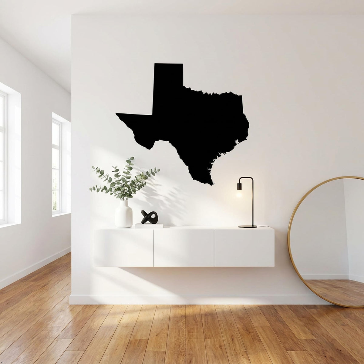 Picniva Texas TX State Map Vinyl Decal Sticker - 3-Inch Black Silhouette - Waterproof & UV Resistant Graphic for Cars, Trucks, Laptops, and Windows - Made in USA - Color: black - Size: 3 inches