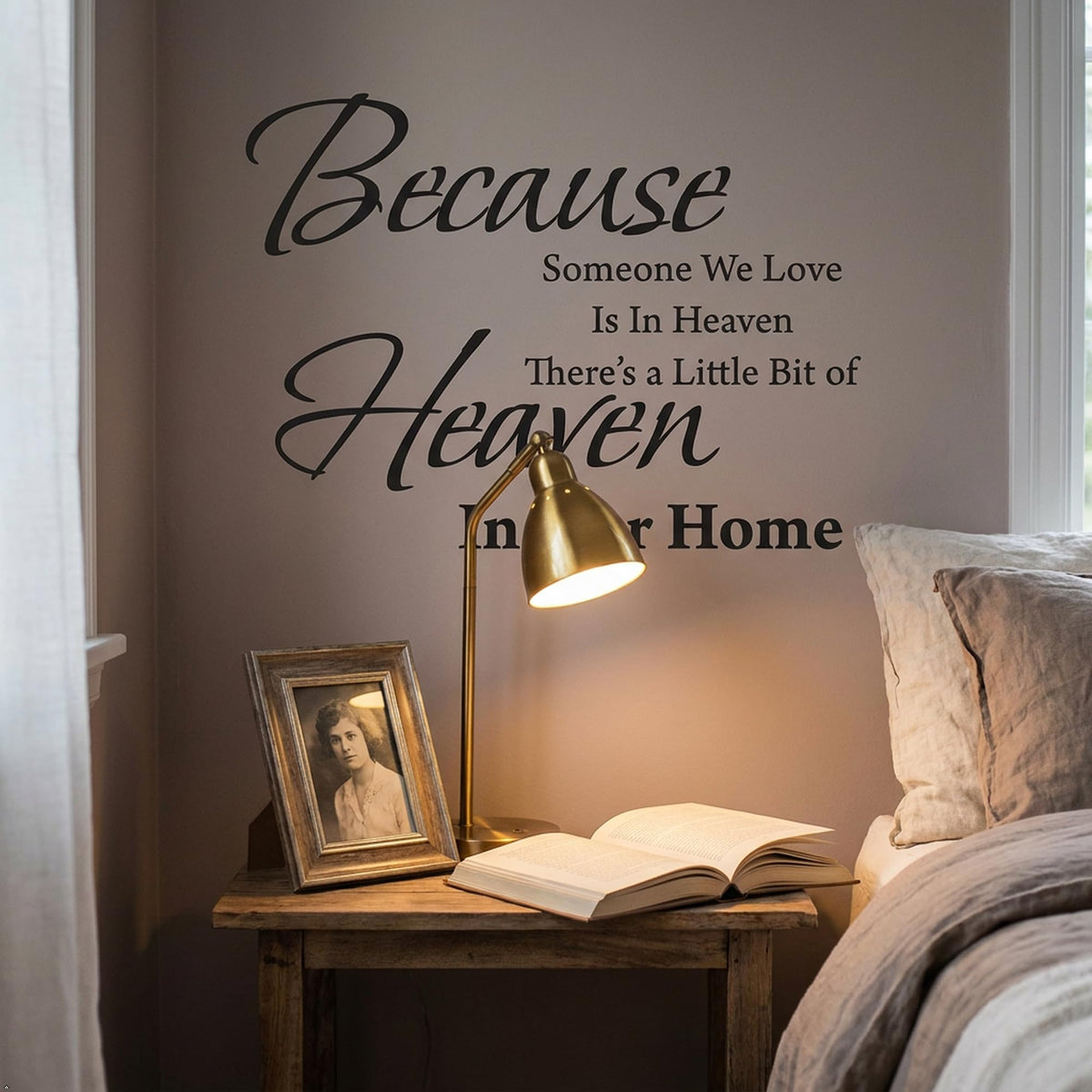 Decaltor Someone We Love Is in Heaven Vinyl Wall Decal Memorial Quote
