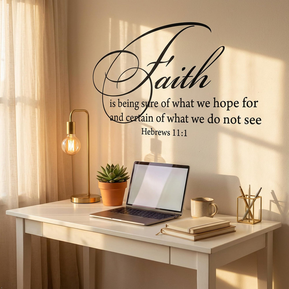 Decaltor Hebrews 11:1 Faith Vinyl Wall Decal