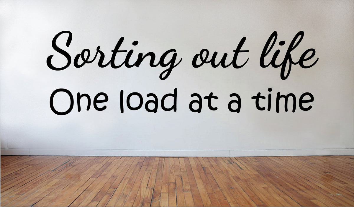 Picniva Matte Black Sorting Out Life Vinyl Wall Decal Home Quote Decor