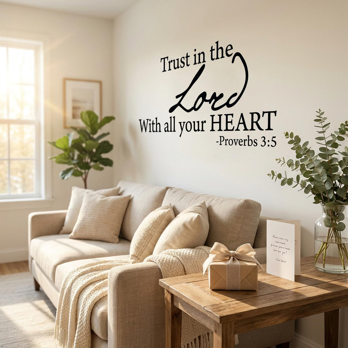 Decaltor Trust in the Lord Quote Wall Decal