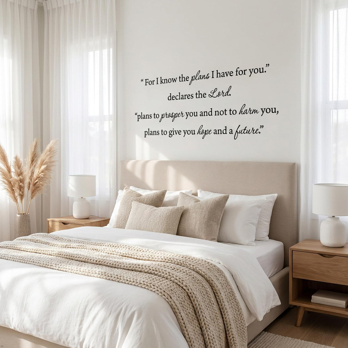 Picniva For I Know Jeremiah 29:11 Scripture Vinyl Wall Decal