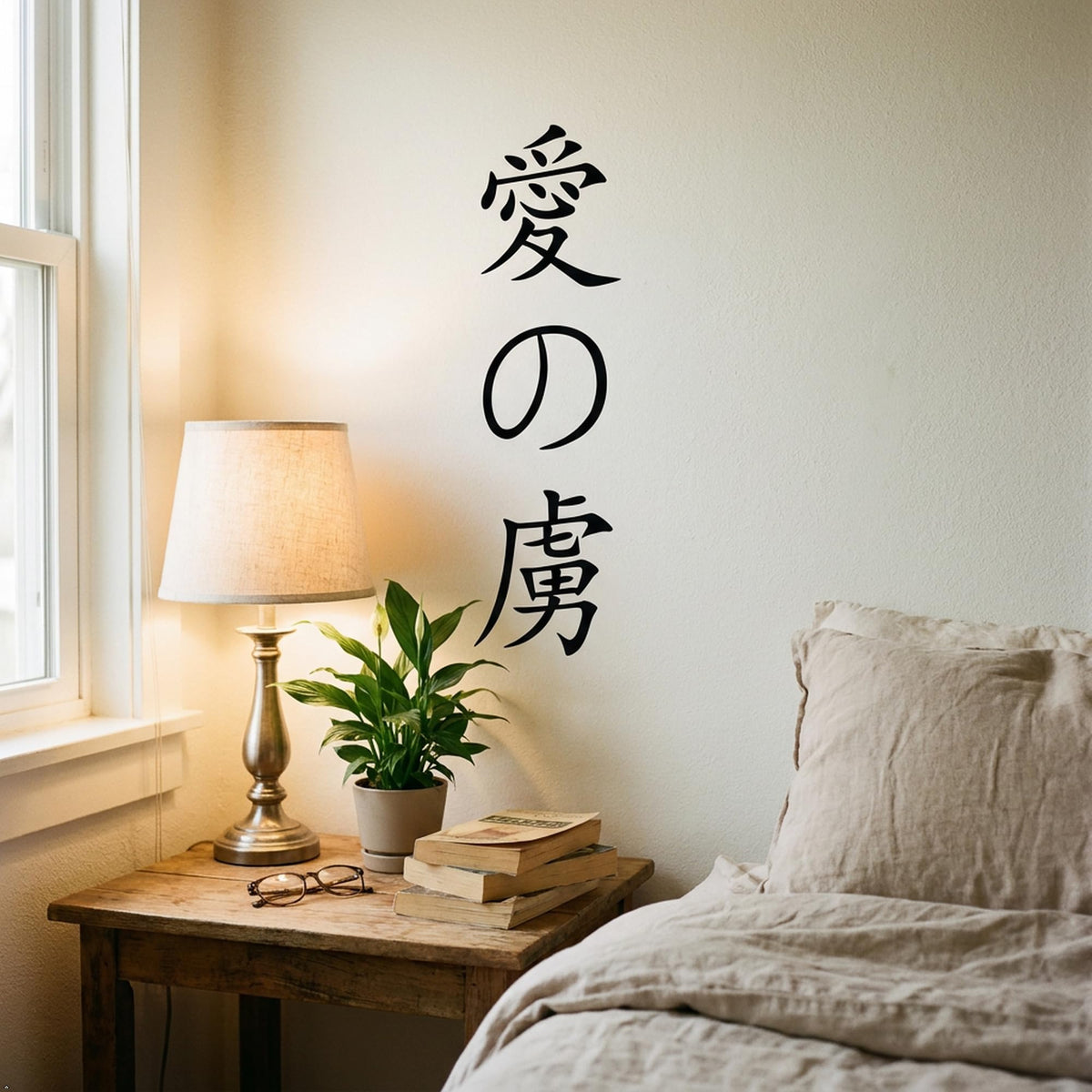 Decaltor Addicted to love chinese kanji character symbol Lettering Wall Decal Sticker Sticker D?or