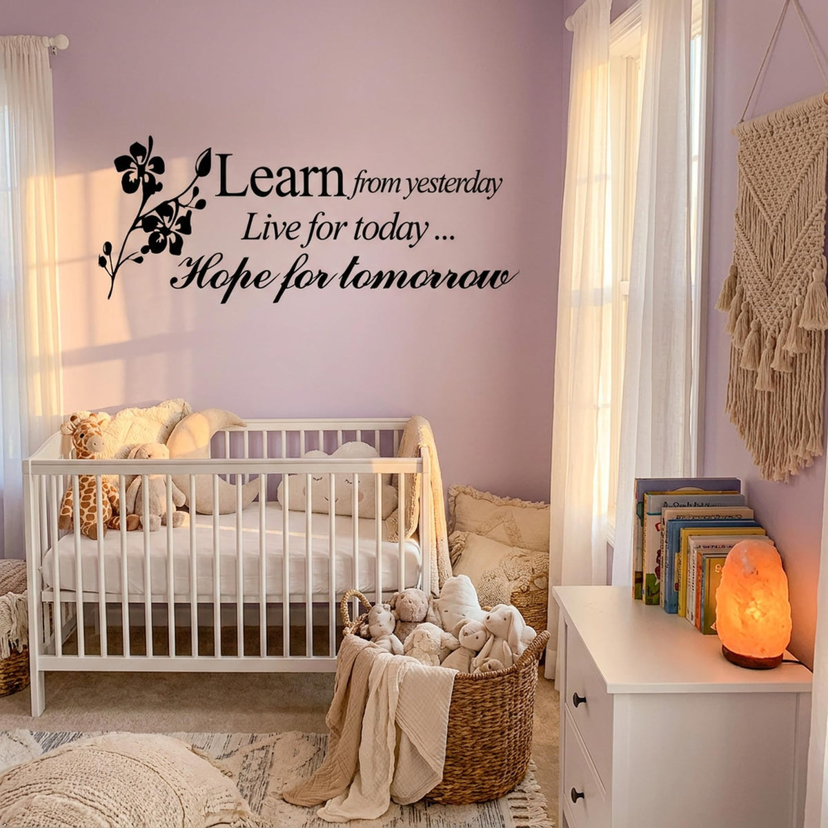 Decaltor Learn from Yesterday Quote Vinyl Wall Decal, Home Decor