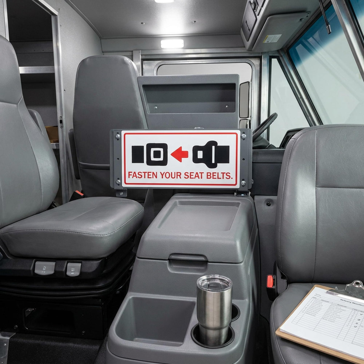 Picniva Fasten Your Seat Belts Vinyl Reminder Decal for Taxi Passengers