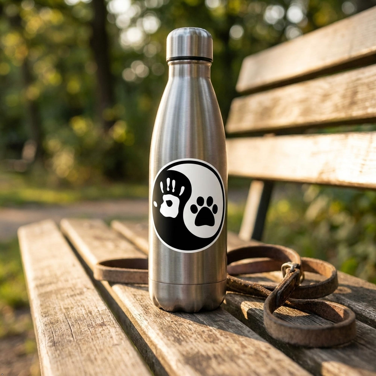Decaltor Yin Yang Hand Dog Paw Laptop Decal, 5 in