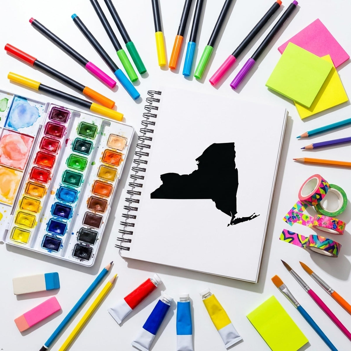 Picniva New York NY State Map Car Vinyl Decal Sticker Black 3 Inches - Color: black - Size: 3 inches