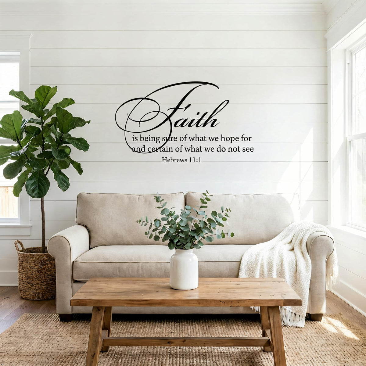 Decaltor Hebrews 11:1 Faith Vinyl Wall Decal