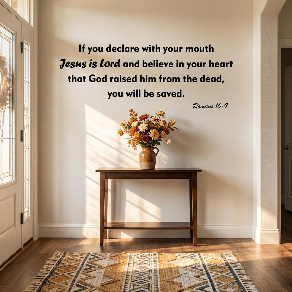 Picniva If You Declare with Your Mouth Jesus Vinyl Wall Decal