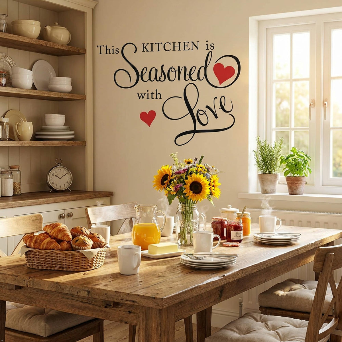 Picniva This Kitchen Is Seasoned With Love Vinyl Wall Decal