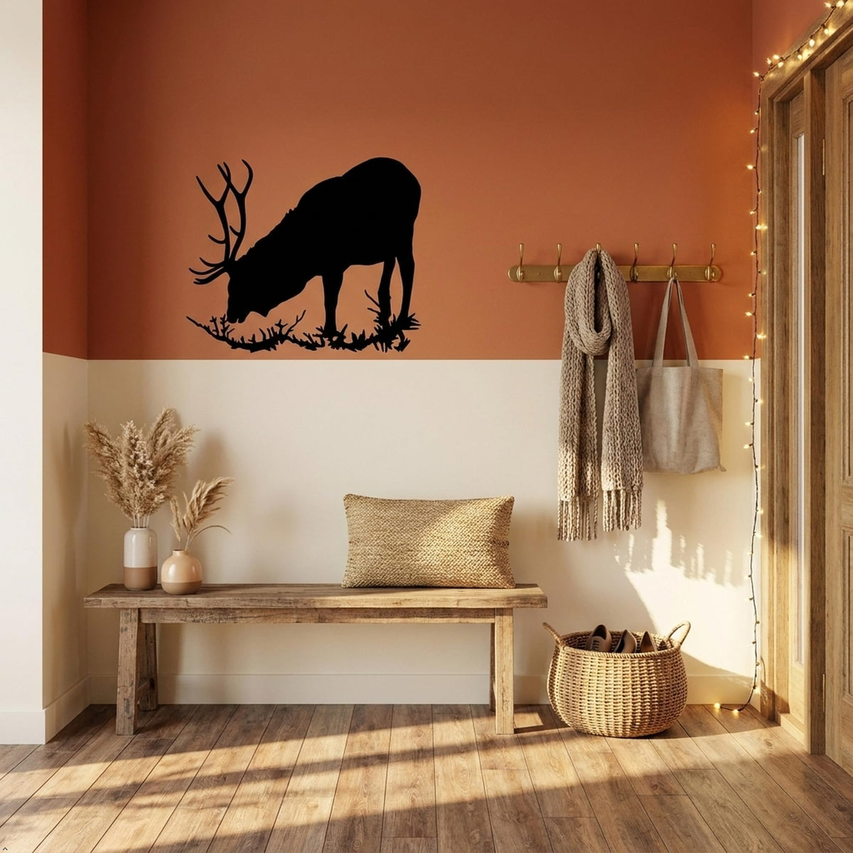 Picniva Elk Bull Style 5 Removable Vinyl Wall Decal