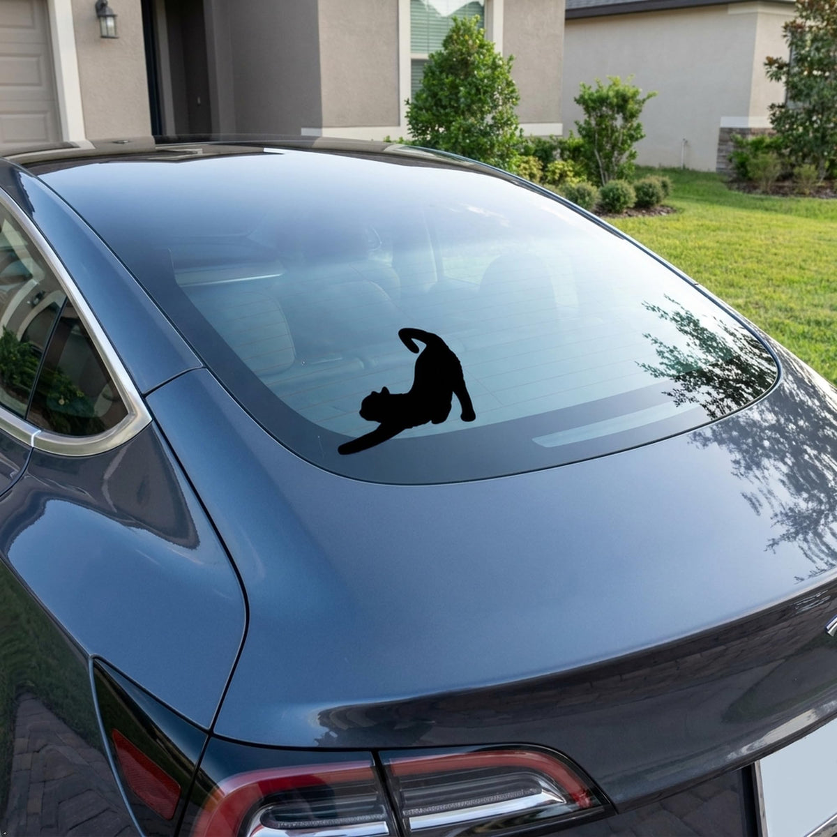 Decaltor Stretching Cat Vinyl Decal