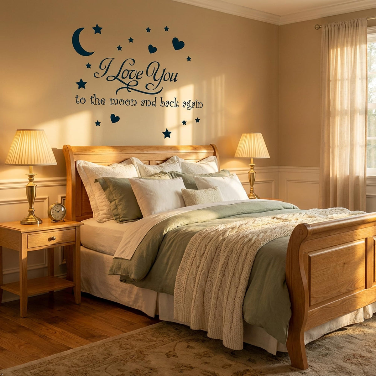 Decaltor Moon and Back Nursery Wall Decal