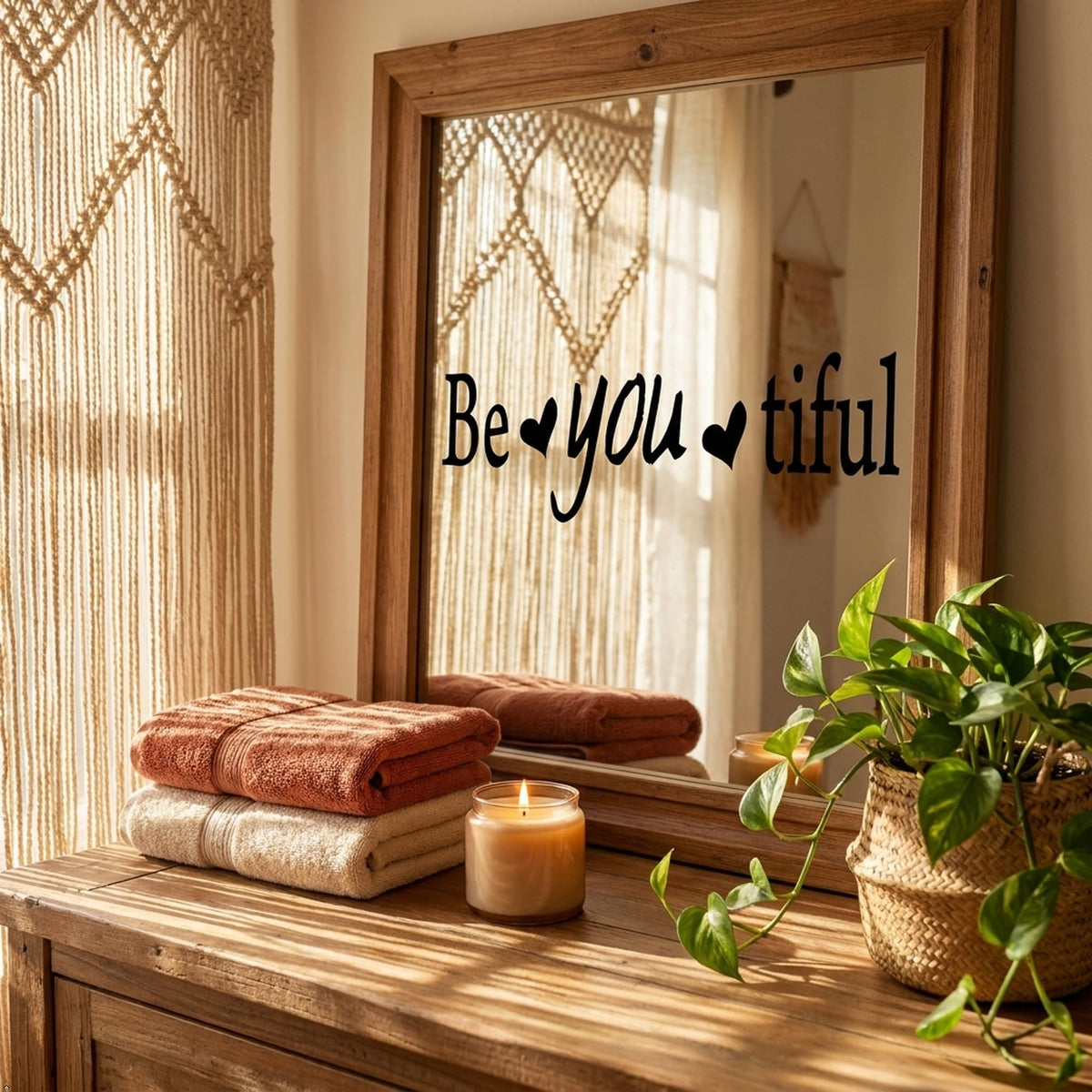 Decaltor Be You Tiful Vinyl Wall Decal, Home Decor