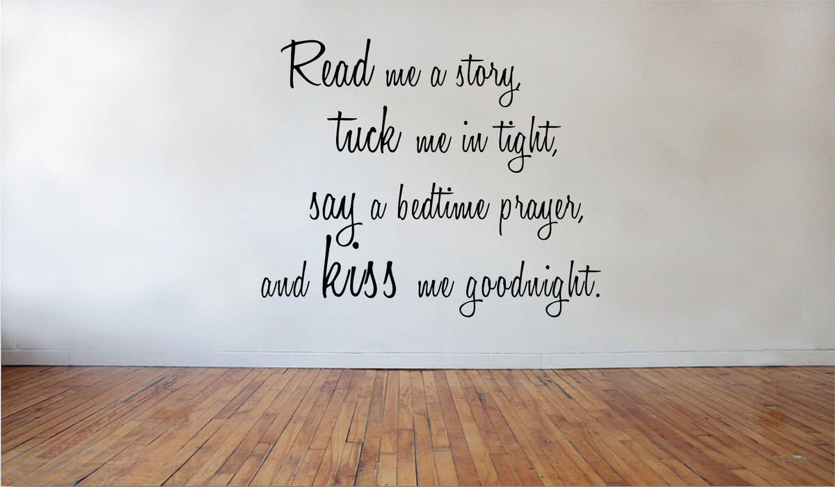 Picniva Read Me a Story, Tuck Me in Tight Wall Decal, 22x17 in