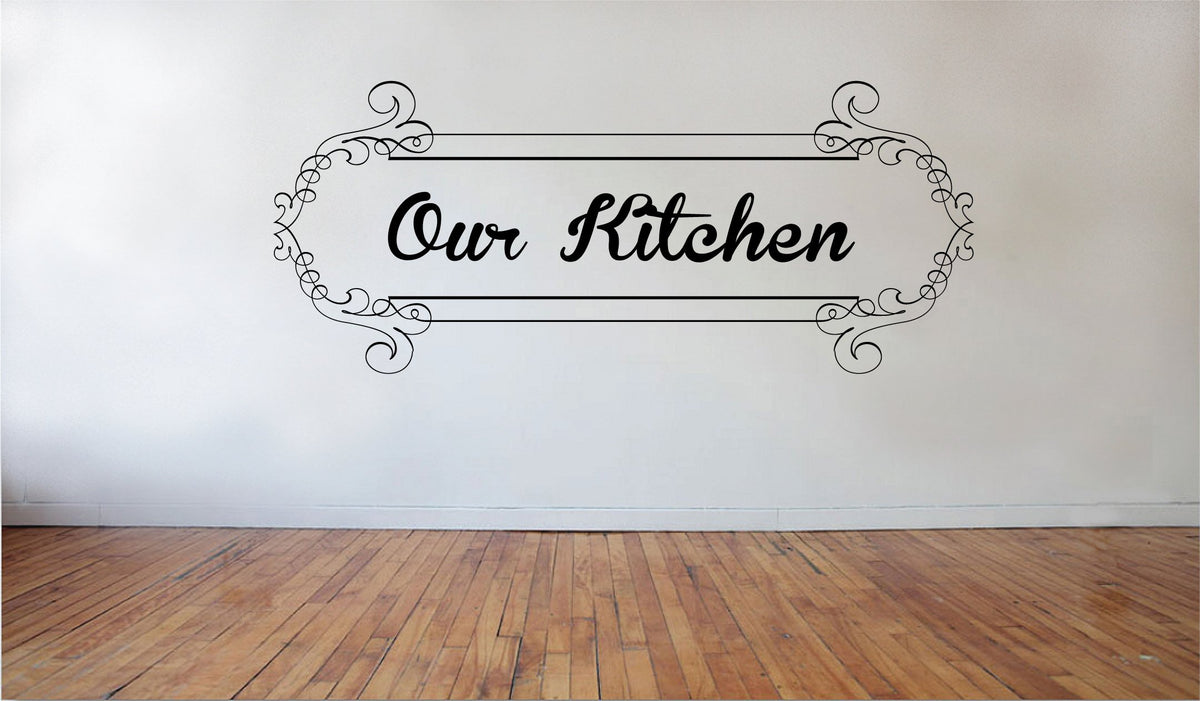 Picniva Our Kitchen Vinyl Wall Decal, 22x10 in