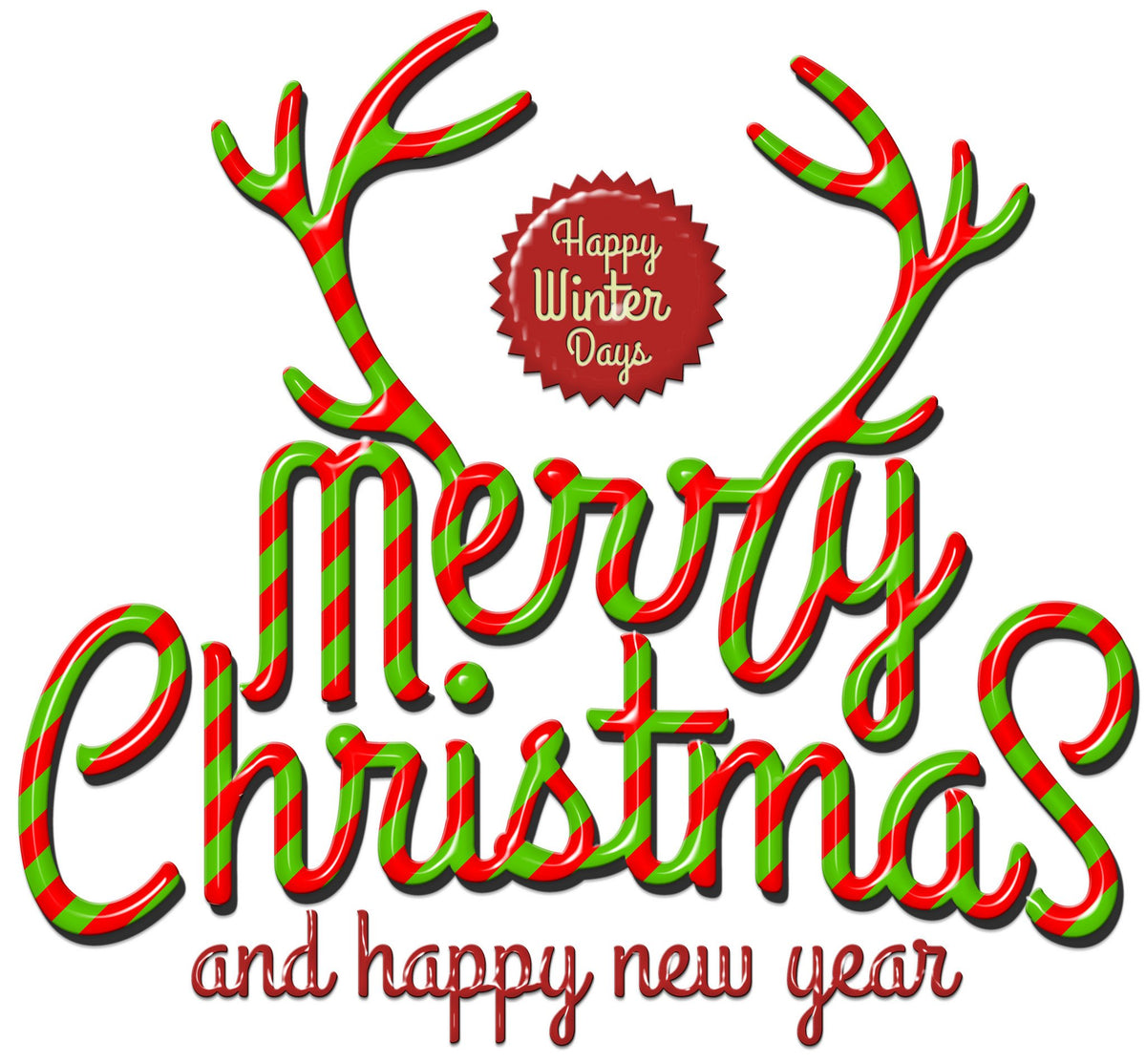 Picniva Merry Christmas Wall Decal, 10 x 17 in