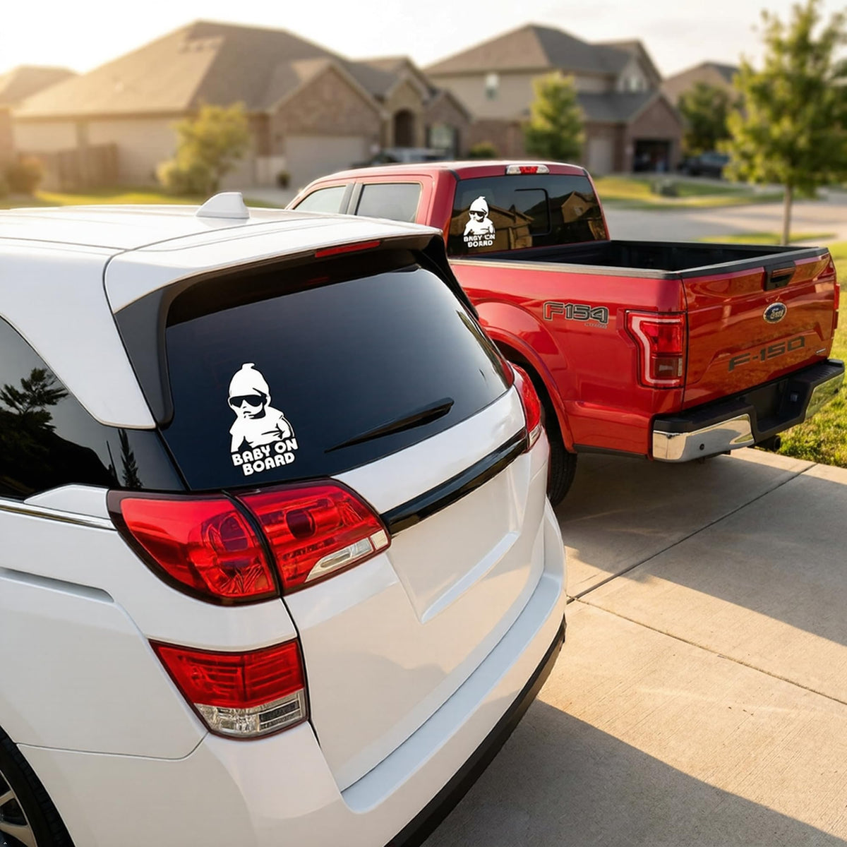 Decaltor Baby on Board Novelty Vinyl Decal, 5 in, Car Window Sticker