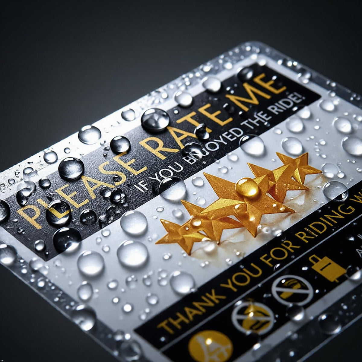 Picniva Please Rate Me Taxi Stickers, Two Pack