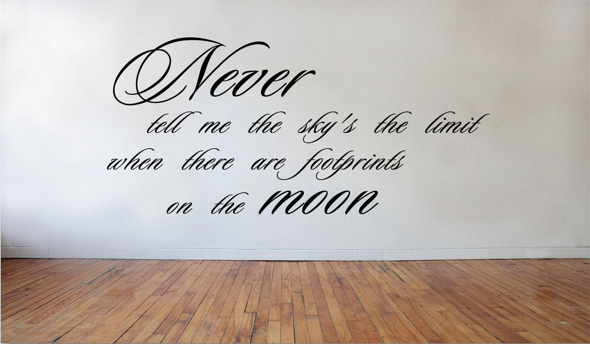 Picniva Never Tell me the Sky's Removable Vinyl Wall Decal, 22 x 12 in