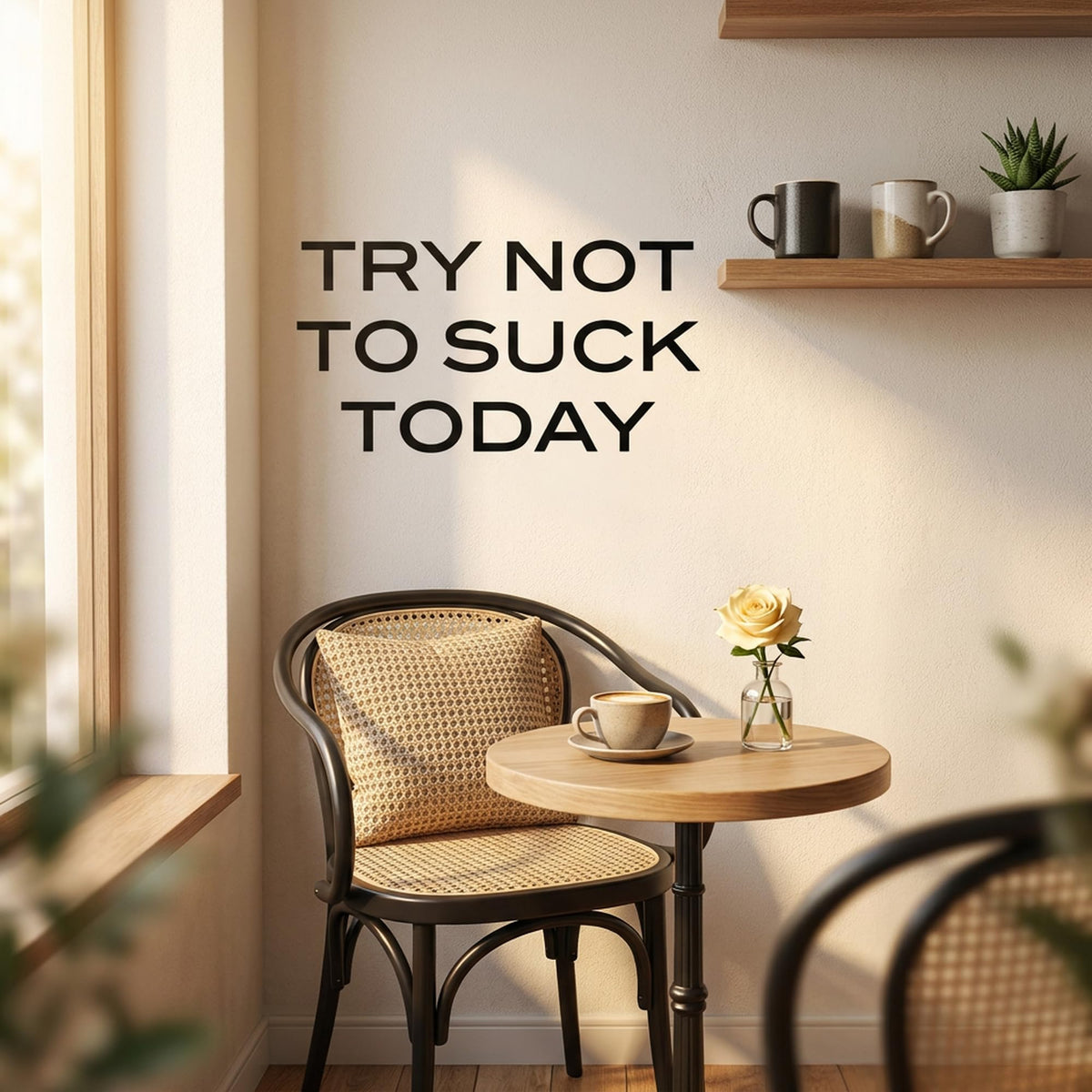 Picniva Try not to Suck Today Vinyl Wall Decal Home Quote Decor