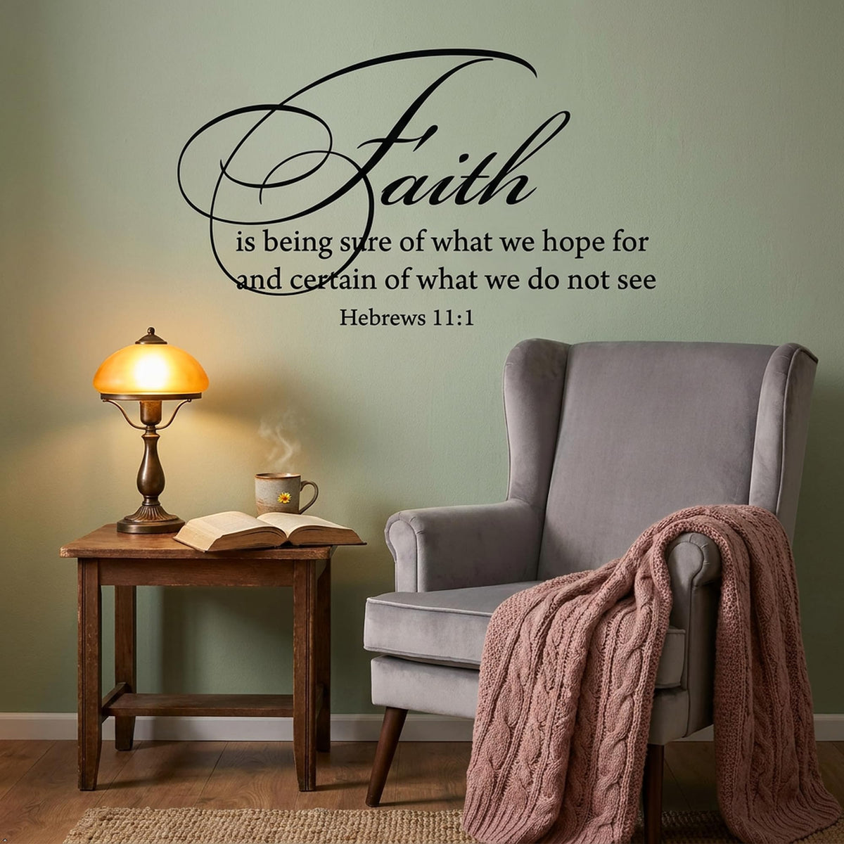 Decaltor Hebrews 11:1 Faith Vinyl Wall Decal