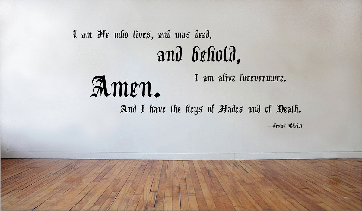 Picniva Matte Black Jesus Christ I Am He Scripture Vinyl Wall Decal Faith