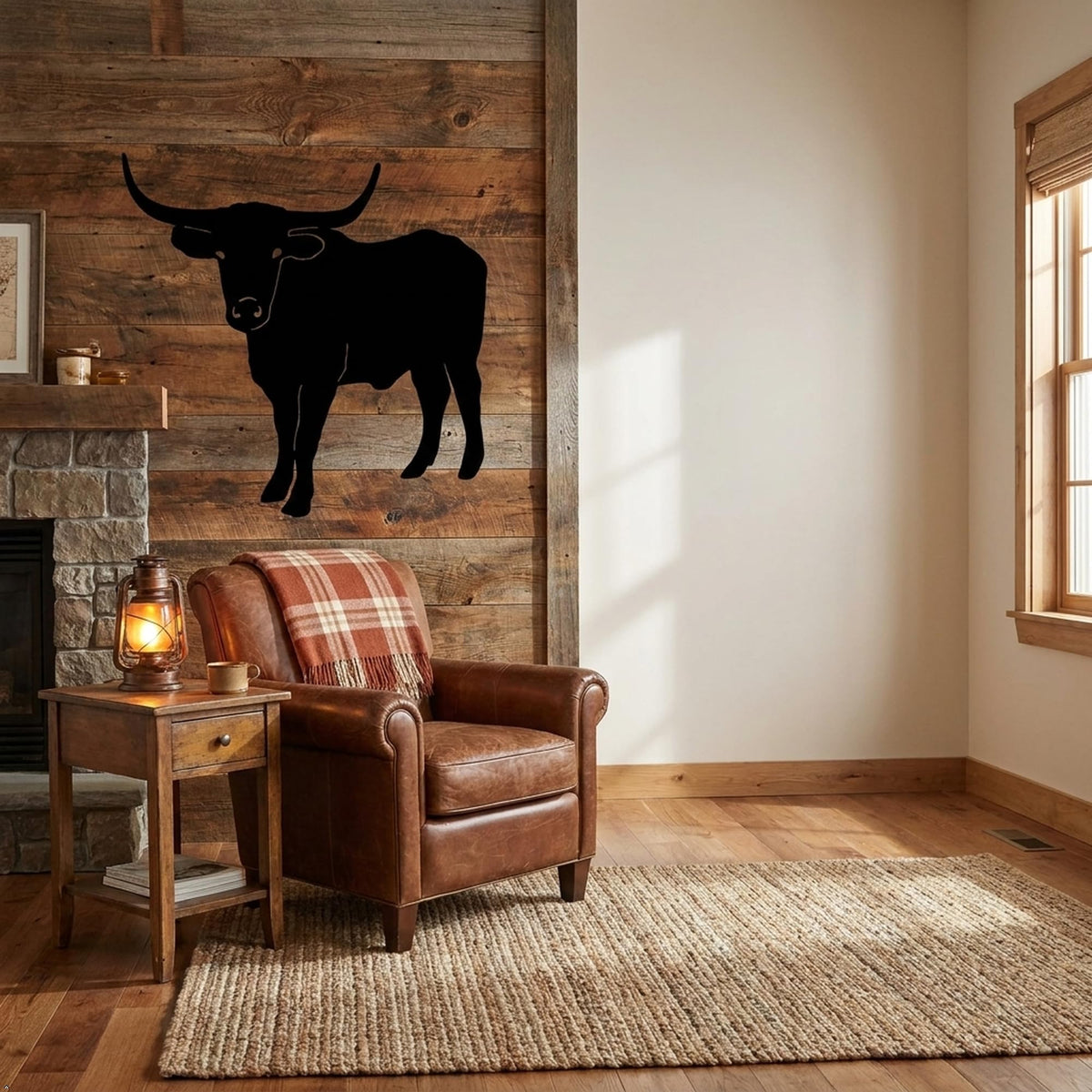 Picniva Cattle Style 7 Vinyl Wall Decal Farm Ranch Decor Home (Black, 40''Width)