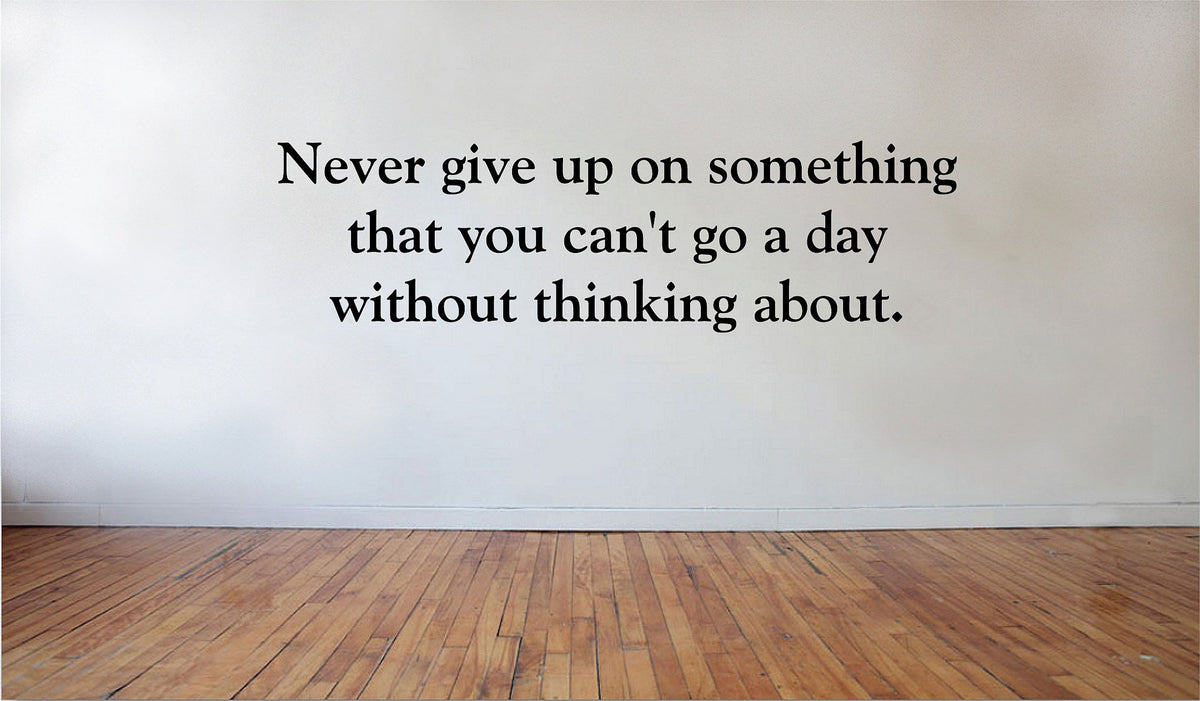 Picniva Never Give Up Quote Wall Decal Removable Home Decor