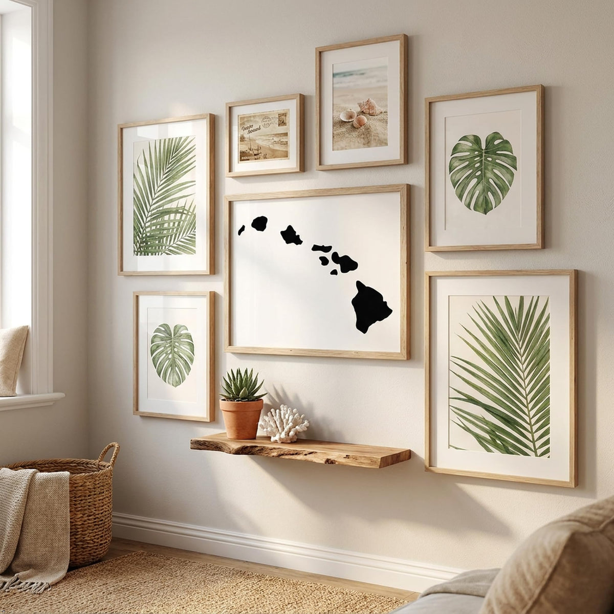 Picniva Hawaii State Map Vinyl Wall Decal, Black, 3 in Wide - Color: black - Size: 3 inches