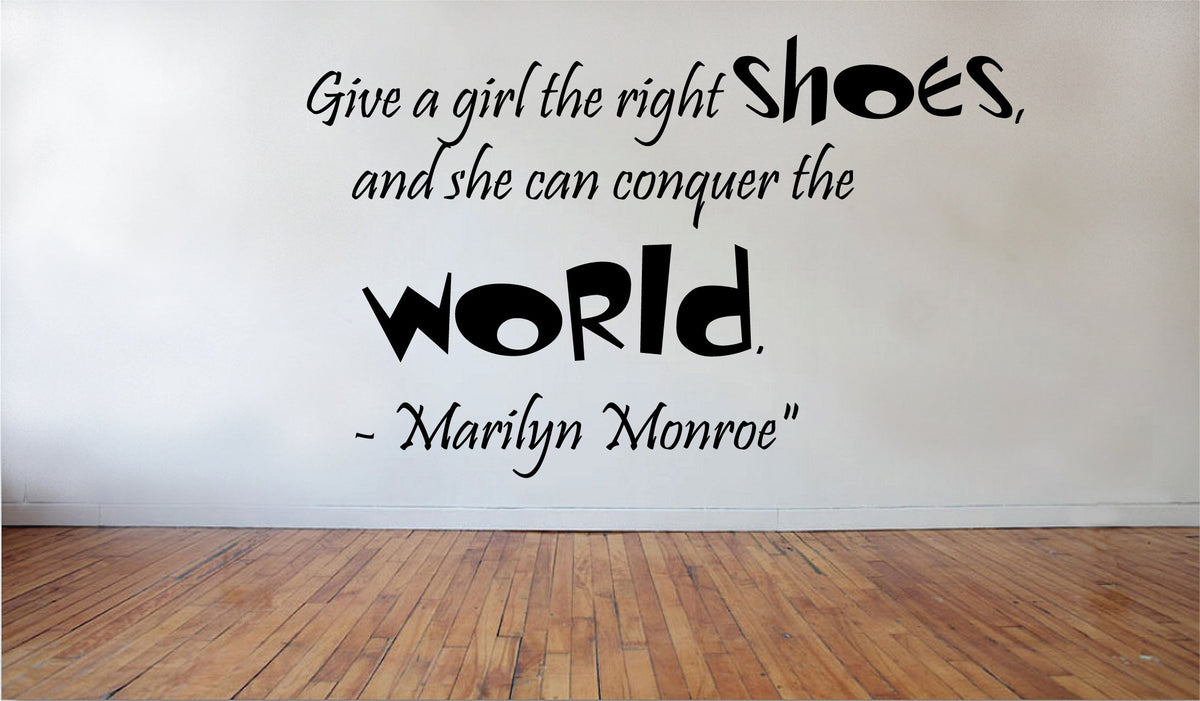 Picniva Give a Girl the Right Shoes Removable Vinyl Wall Decal, 22 x 14 in