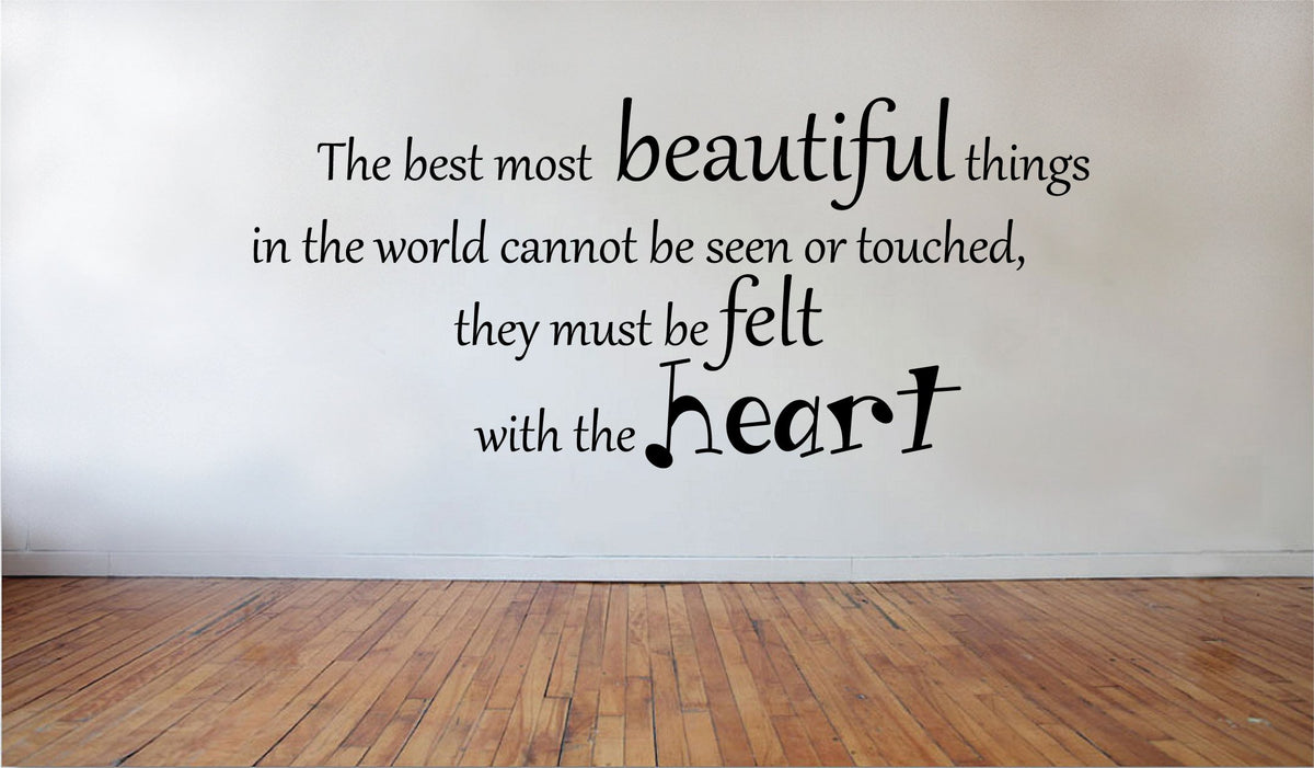Picniva The Best Most Beautiful Things Wall Decal, 22x12 in