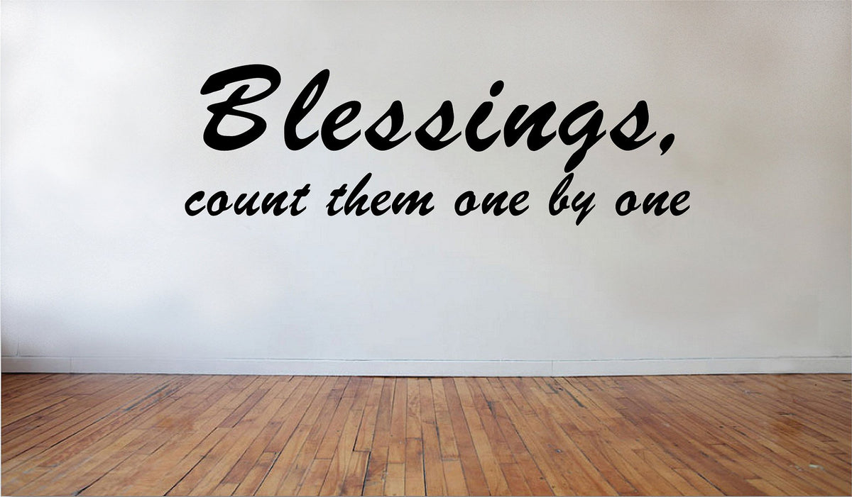Picniva Blessings Count Them Wall Decal Removable Home Decor