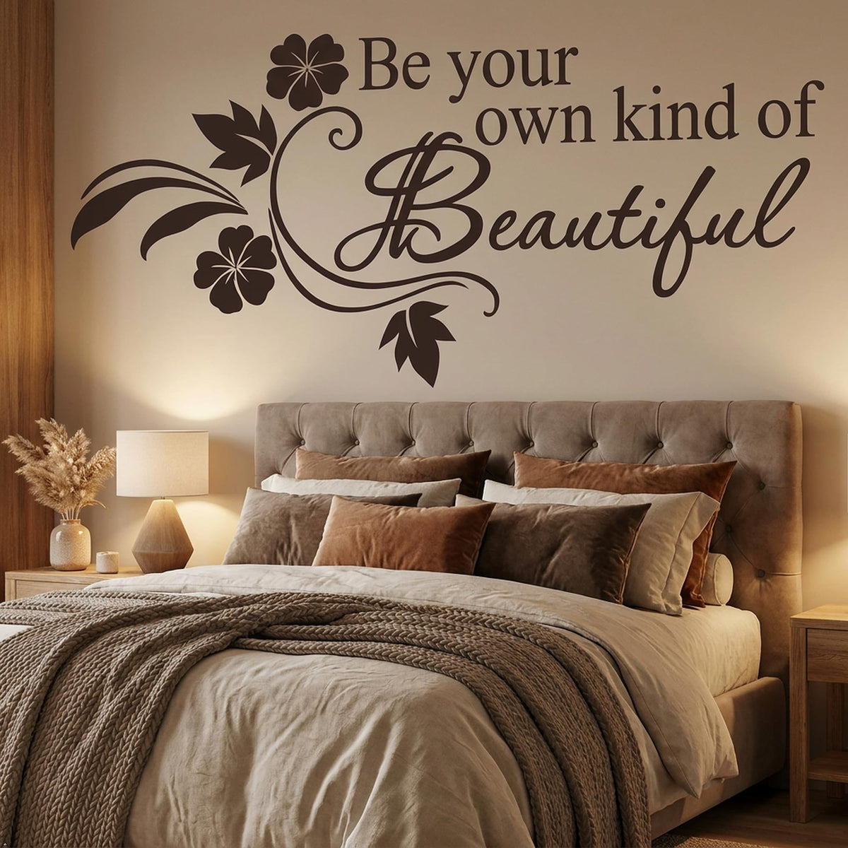 Picniva Be Your Own Kind of Beautiful Wall Decal, Black