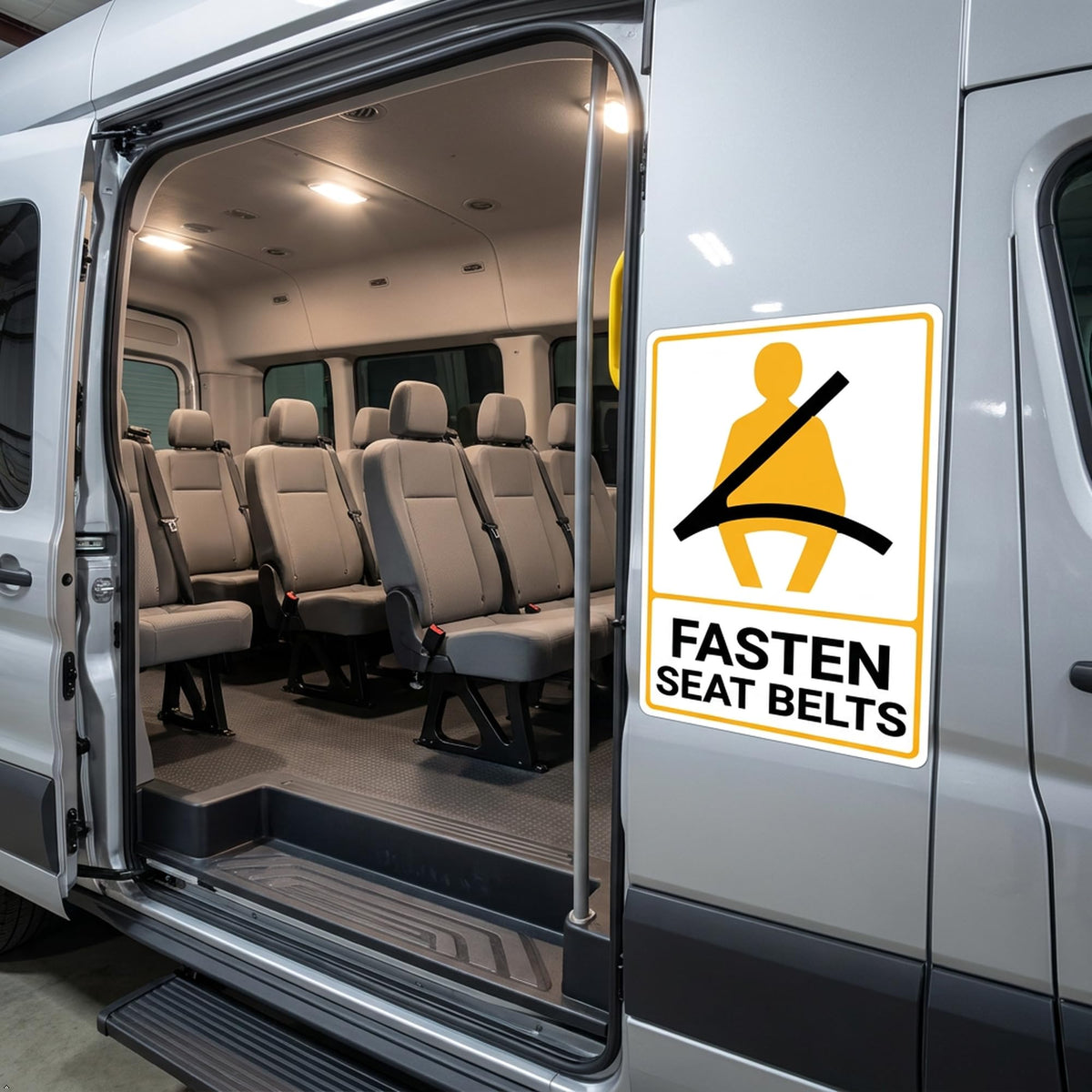 Picniva Fasten Seatbelts Notice Stickers